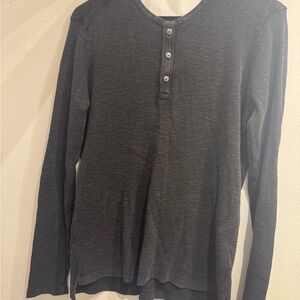 John Varvatos Men’s Memphis Waffle Charcoal Knit Sweater